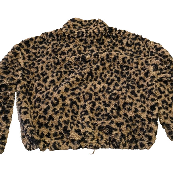 HIppie Rose Teddy Bear Sweater Womens Size Small Animal Print Pullover Fleece - Picture 4 of 11